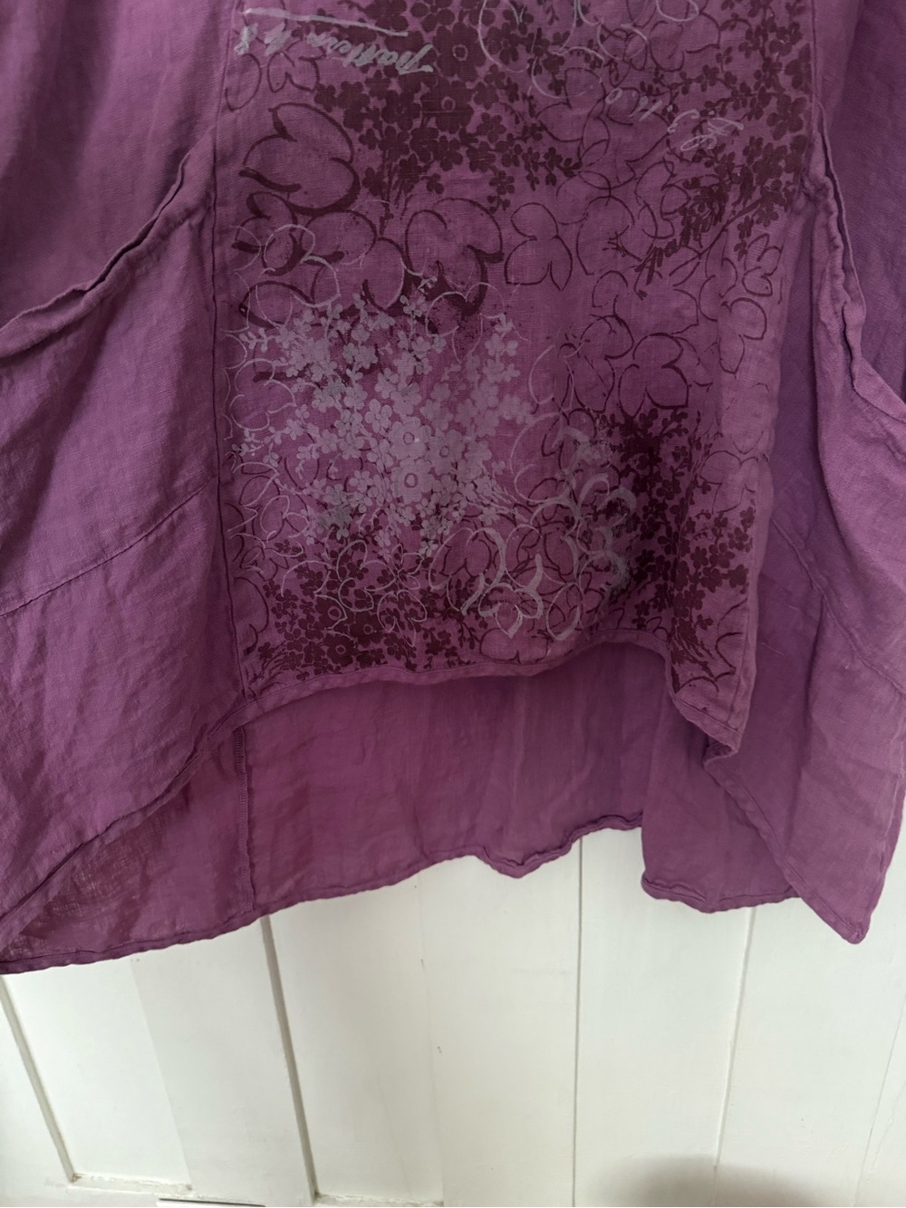 Blue Fish Mauve Floral V-Neck Tunic - Picture 5 of 7